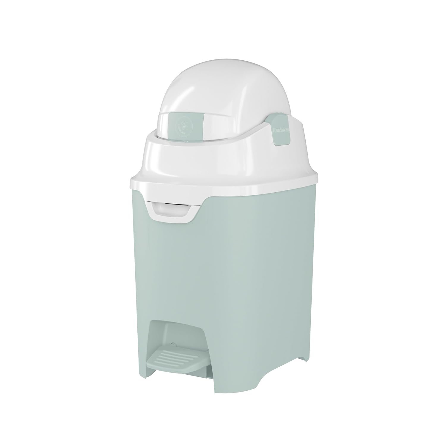 Foundations Mini Hands-Free Diaper Pail with Airtight Lid, Durable & Odorless Diaper Disposal, Large Capacity, Holds up to 30 Newborn Diapers, Refill with Any Bags, Baby Registry Gift – Green