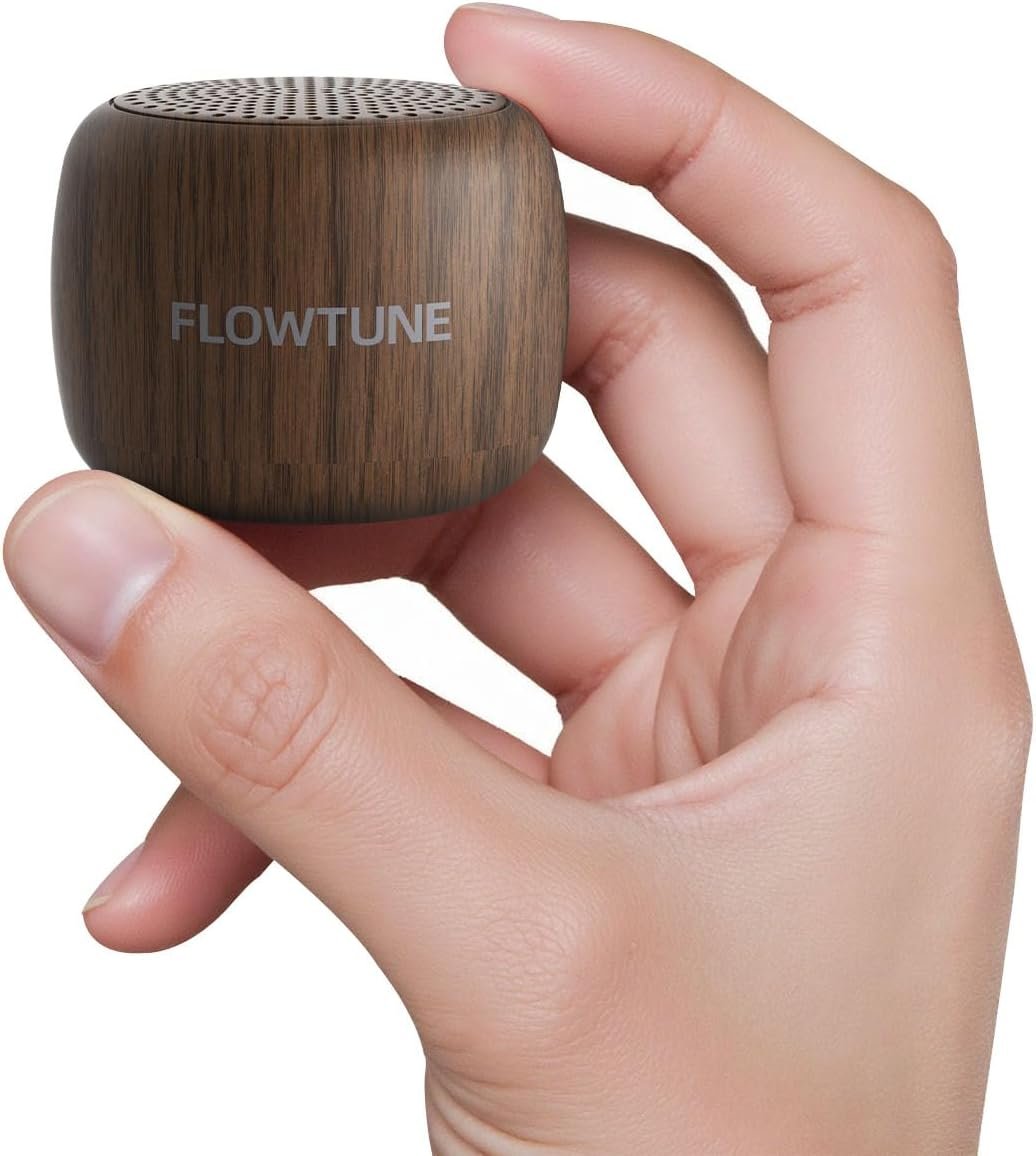 Sound Machine Flowtune White Noise Machine for Baby Adults, Mini Portable Sound Machine for Travel, 6H Timer, 18 Soothing Sleep Sounds Gift (Wood Grain)