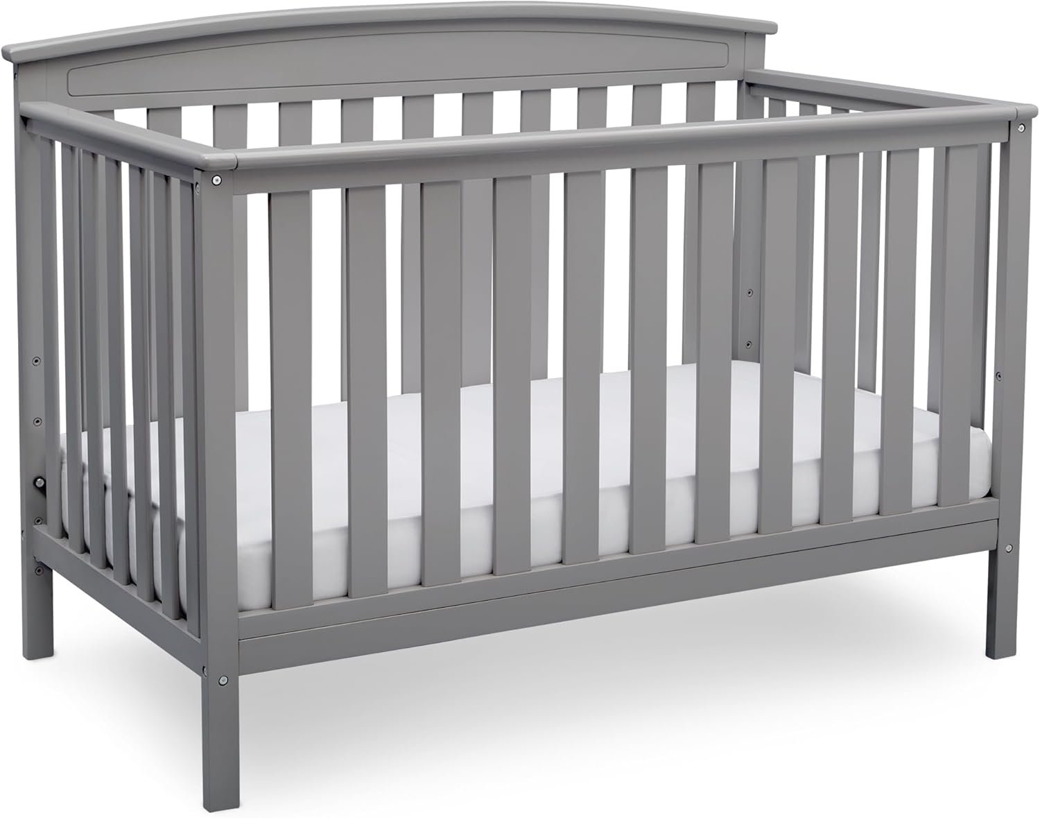 Delta Children Gateway 4-in-1 Convertible Crib – Greenguard Gold Certified, Grey