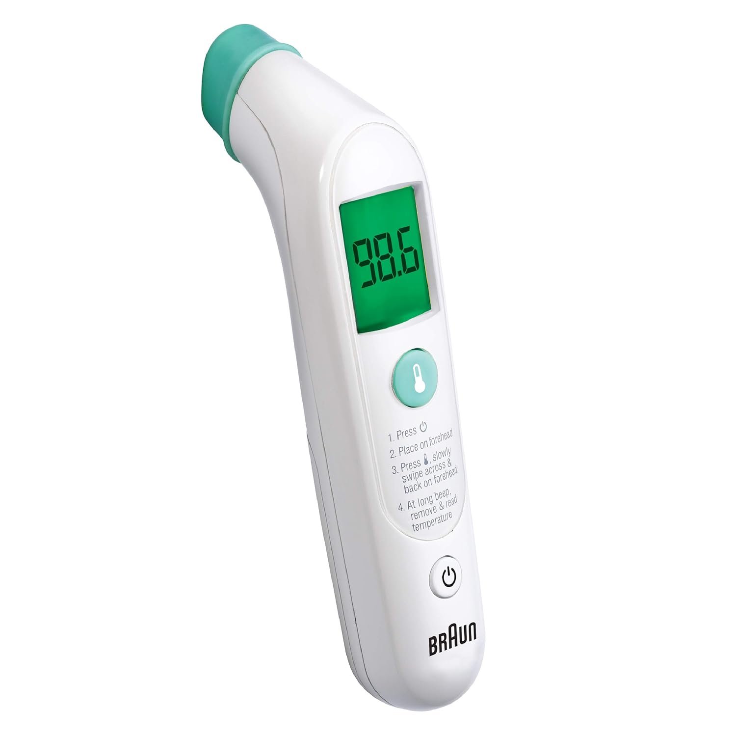 Braun TempleSwipe Digital Thermometer with Color-Coded Temperature Guidance – Temporal Thermometer for Adults, Babies, Toddlers & Kids