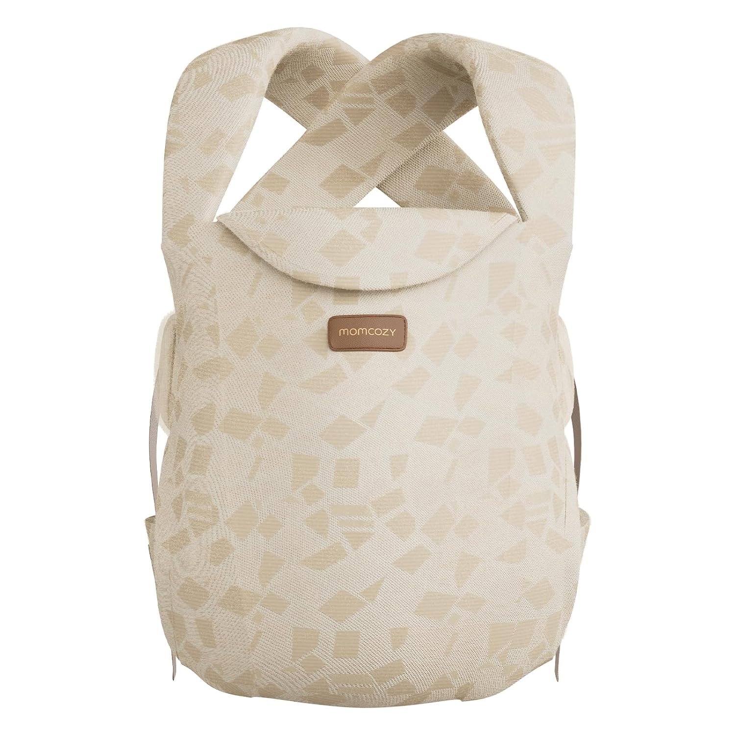 Momcozy Newborn Carrier WeeSnug- Lightweight and Cozy Comfort for 7-25 lbs, Ergonomic Cross-Back Support, Jacquard Weave, Hands-Free Baby Carrier with Lumbar Support, Geometry