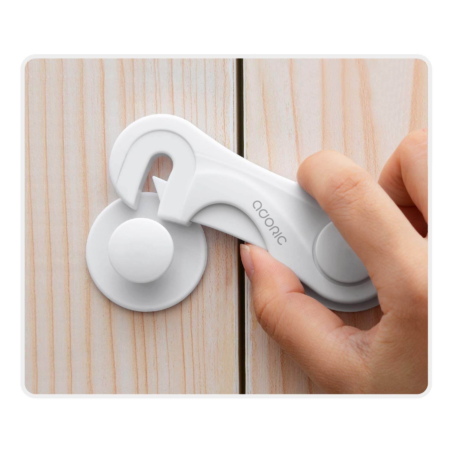 Cabinet Locks – Adoric Life Child Safety Locks 4 Pack – Baby Safety Cabinet Locks – Baby Proofing Cabinet Kitchen System with Strong Adhesive Tape