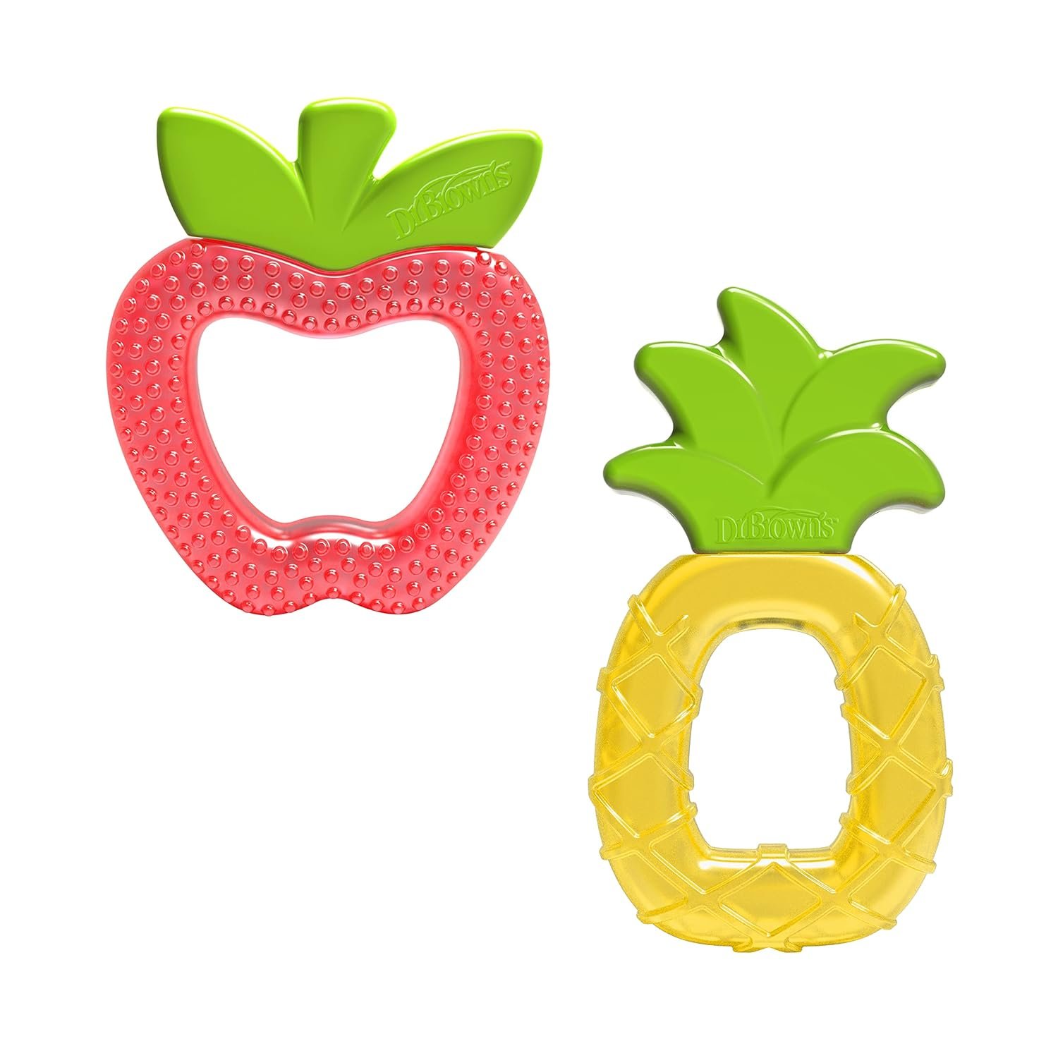 Dr. Brown’s AquaCool Water-Filled Teether, Cooling Baby Teether Toy for Sore Gums, Apple Pineapple, BPA-Free, 3m+, 2-Pack