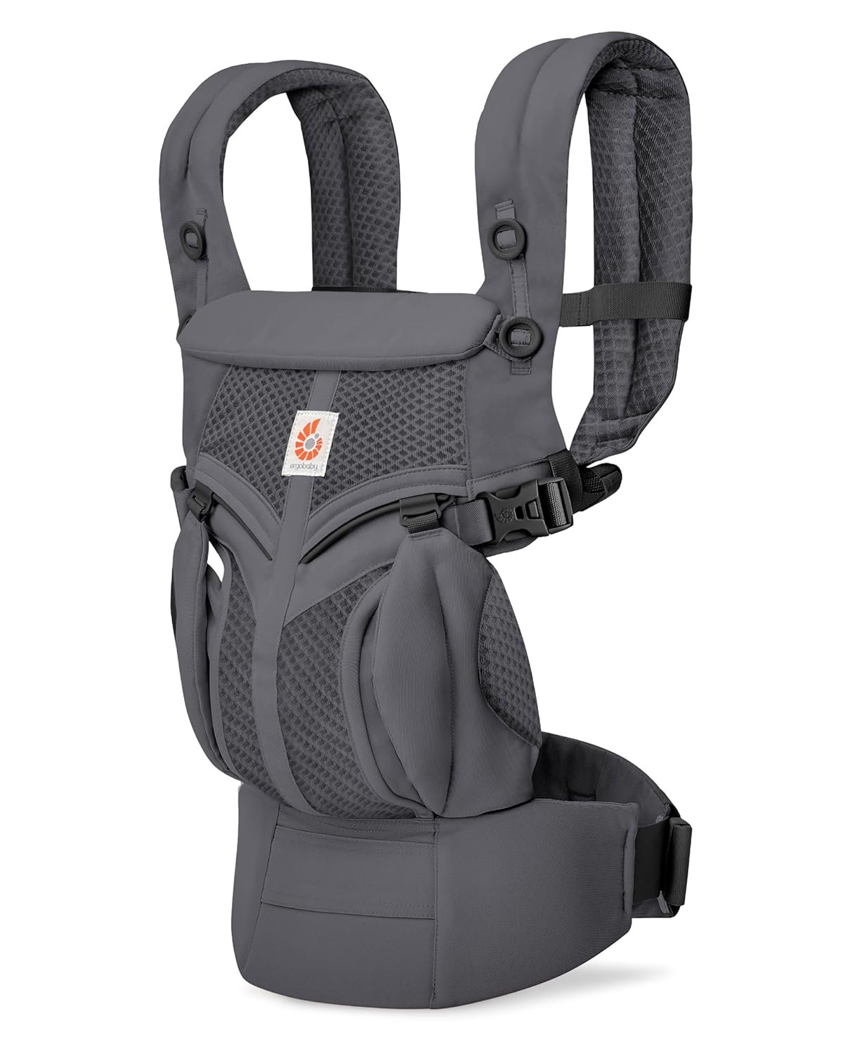 Ergobaby Omni Classic Baby Carrier for Newborn to Toddlers 0-48 Months (7-45 lbs) – 4-Position Breathable Mesh Baby Carrier with Ergonomic Support – Charcoal Grey