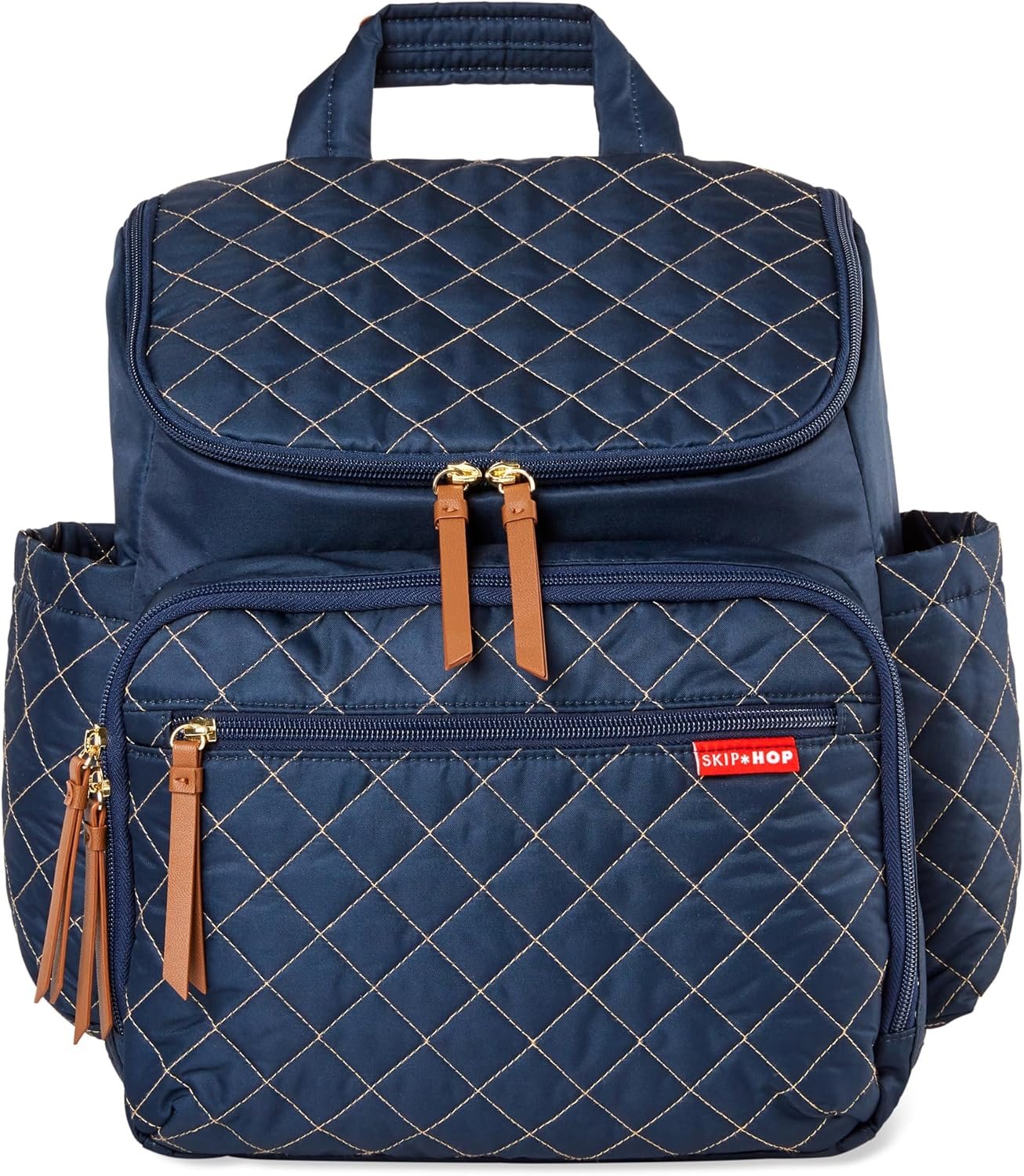 Skip Hop Diaper Bag Backpack: Forma, Multi-Function Baby Travel Bag with Changing Pad & Stroller Attachment, Navy