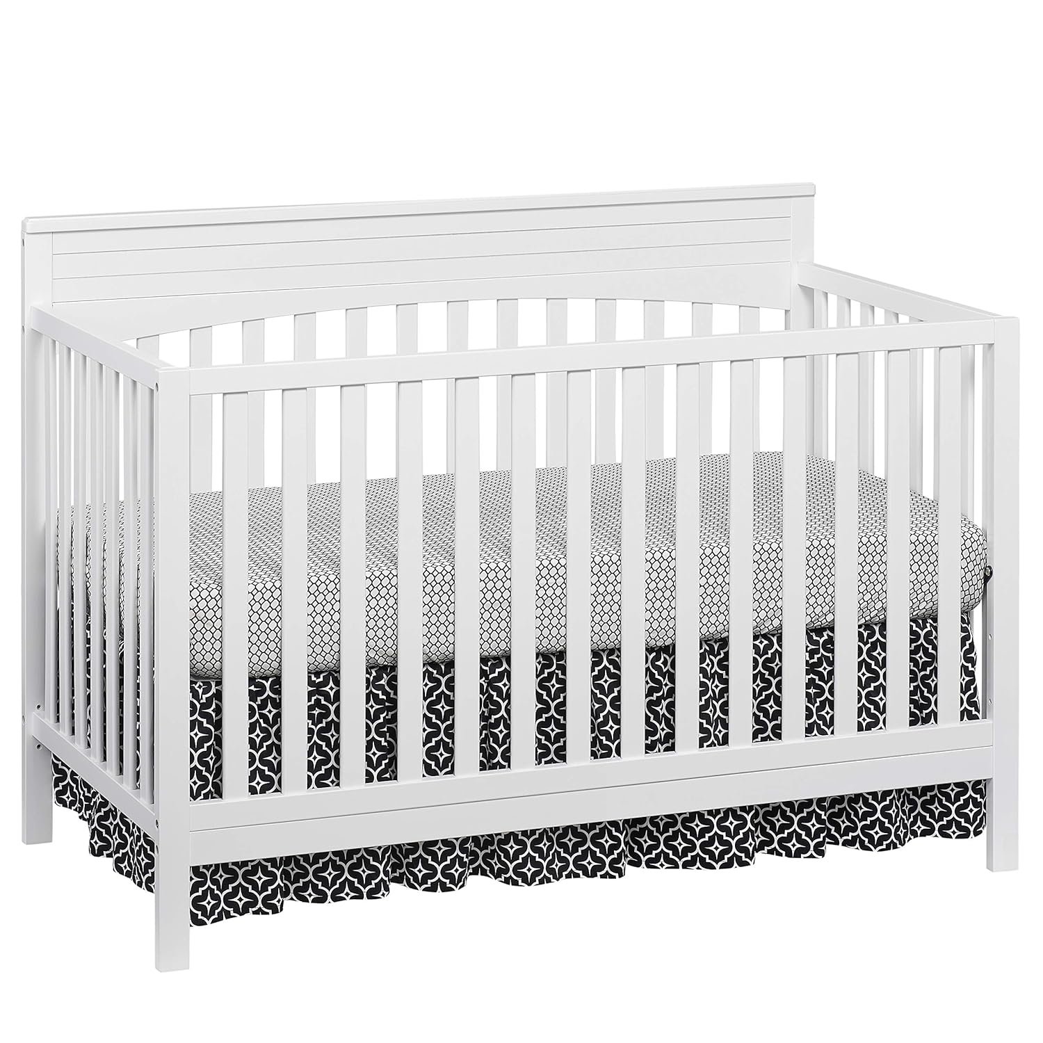 Oxford Baby Harper 4-in-1 Convertible Crib, Snow White, GreenGuard Gold Certified