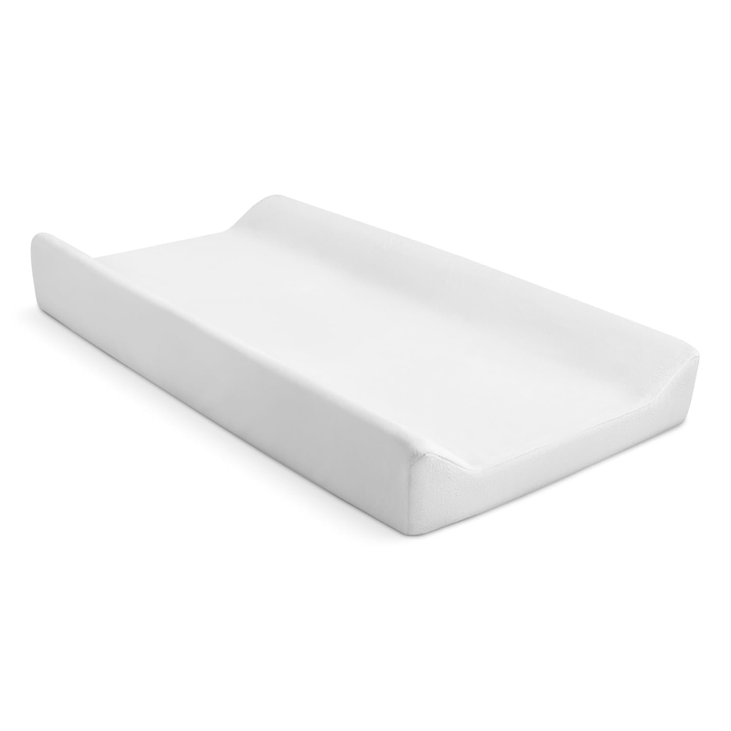 Delta Children Crib and Changer Changing Pad and Plush Cover – Works with Crib and Changers – Machine Washable Cover. Waterproof, White