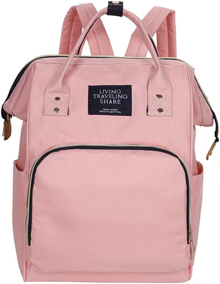 Diaper Bag Multifunction Travel Backpack Waterproof Large Capacity Handbag Pink