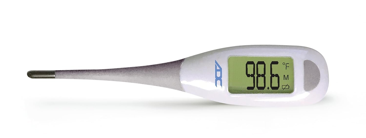 ADC Fast Read Digital Thermometer with Color Coded Backlight, Adtemp 418N