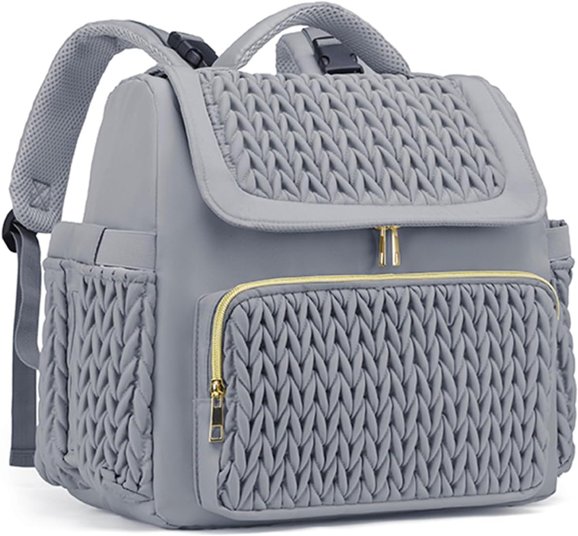 Awanhe Diaper Bag Backpack, Baby Bag with Changing Pad, Travel Waterproof Diaper Bag Tote, Newborn Essentials Must Haves, Luxury baby shower gifts for boys & Girls, Grey