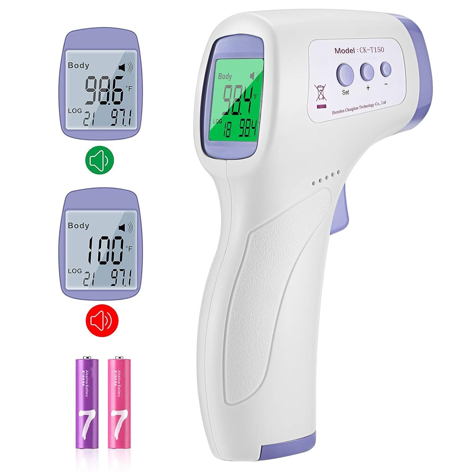 Handheld Non-Contact Thermometer, Digital Forehead Thermometer with LCD Display for Room, Offices, Shops, School, Fast Measurement
