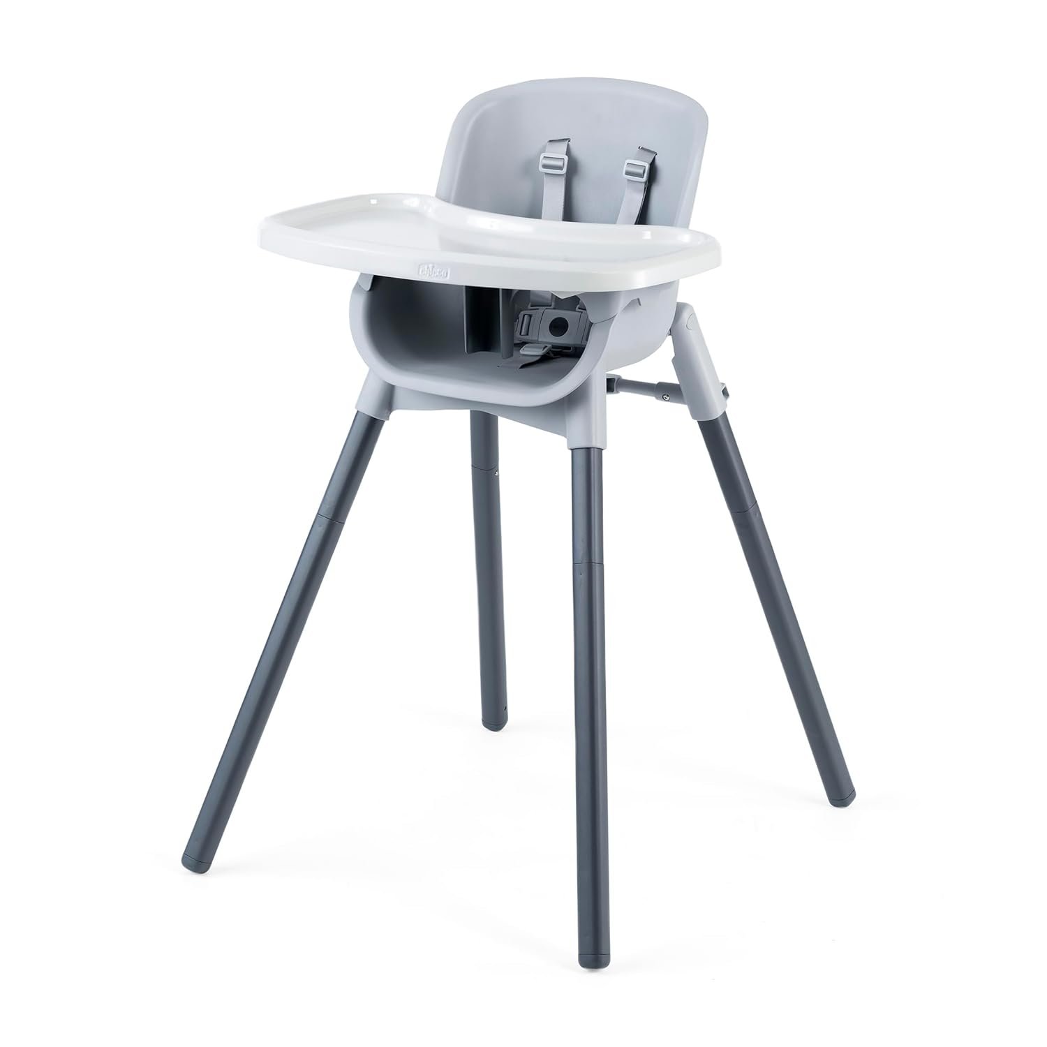 Chicco Zest 4-in-1 Folding High Chair, Feeding Chair, Toddler Chair and Youth Stool, Multi-Use Easy Clean High Chair, Seasalt/Grey