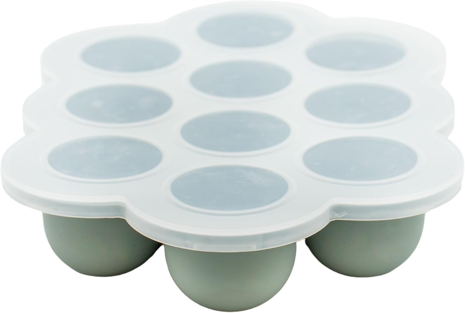 WeeSprout Silicone Baby Food Freezer Tray with Clip-on Lid – Perfect Storage Container for Homemade Baby Food, Vegetable & Fruit Purees, and Breast Milk