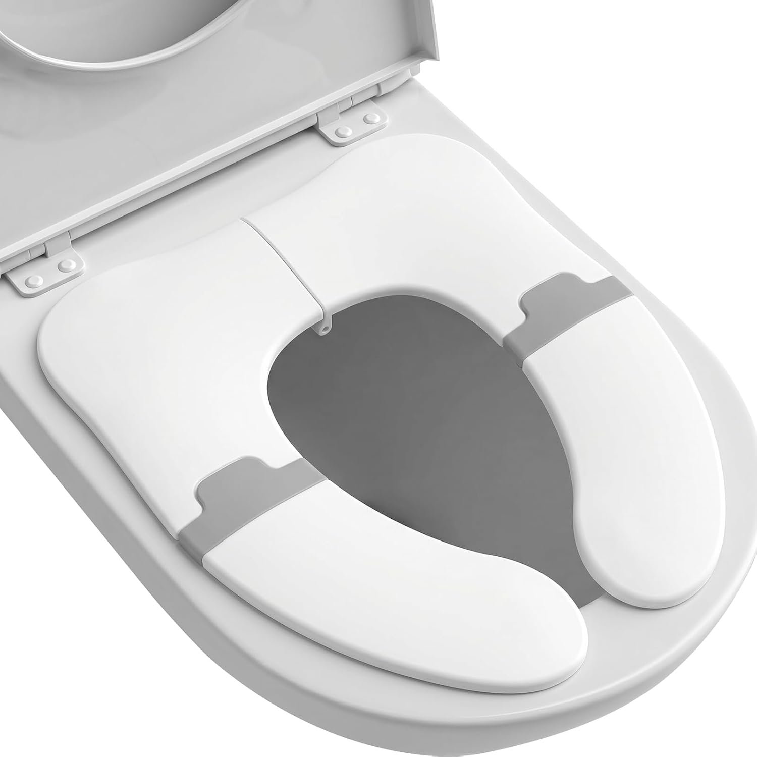 Babylush Anti-pinch Foldable Travel Potty Seat丨Portable Toilet Seat with 12 Anti-slip Suction Cups丨Easy to Install and Remove丨Fits Round & Rectangle Toilets丨Free Carry Bag丨ABS Material and BPA-Free.