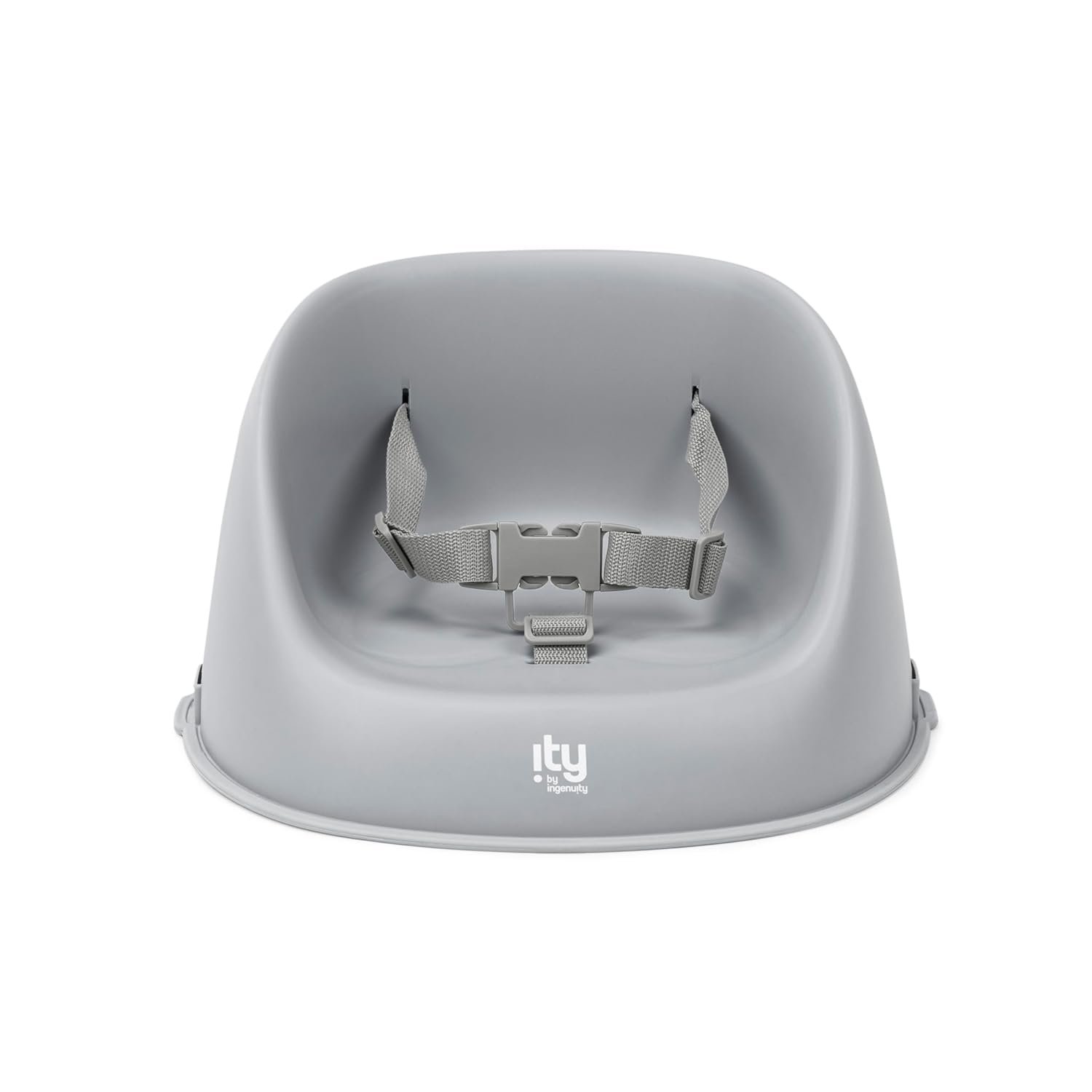 Ingenuity: ity by Ingenuity My Spot Easy-Clean Baby Booster Feeding Chair, 3-Point Harness, Washable Removable Straps – Grey, User Age Range: 6 – 60 months, Requires Assembly