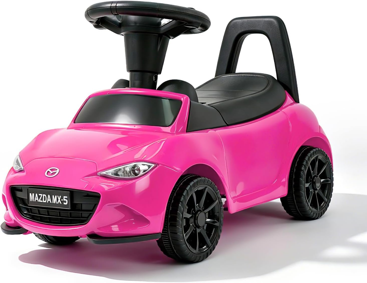 HEIMILI Mazda MX-5 Licensed Kids Push Car, Foot to Floor Toddler Ride On Toy for 1-2 Years Old, Baby Sliding Car with Underseat Storage, Anti-Tip Safety Bumper (Pink)