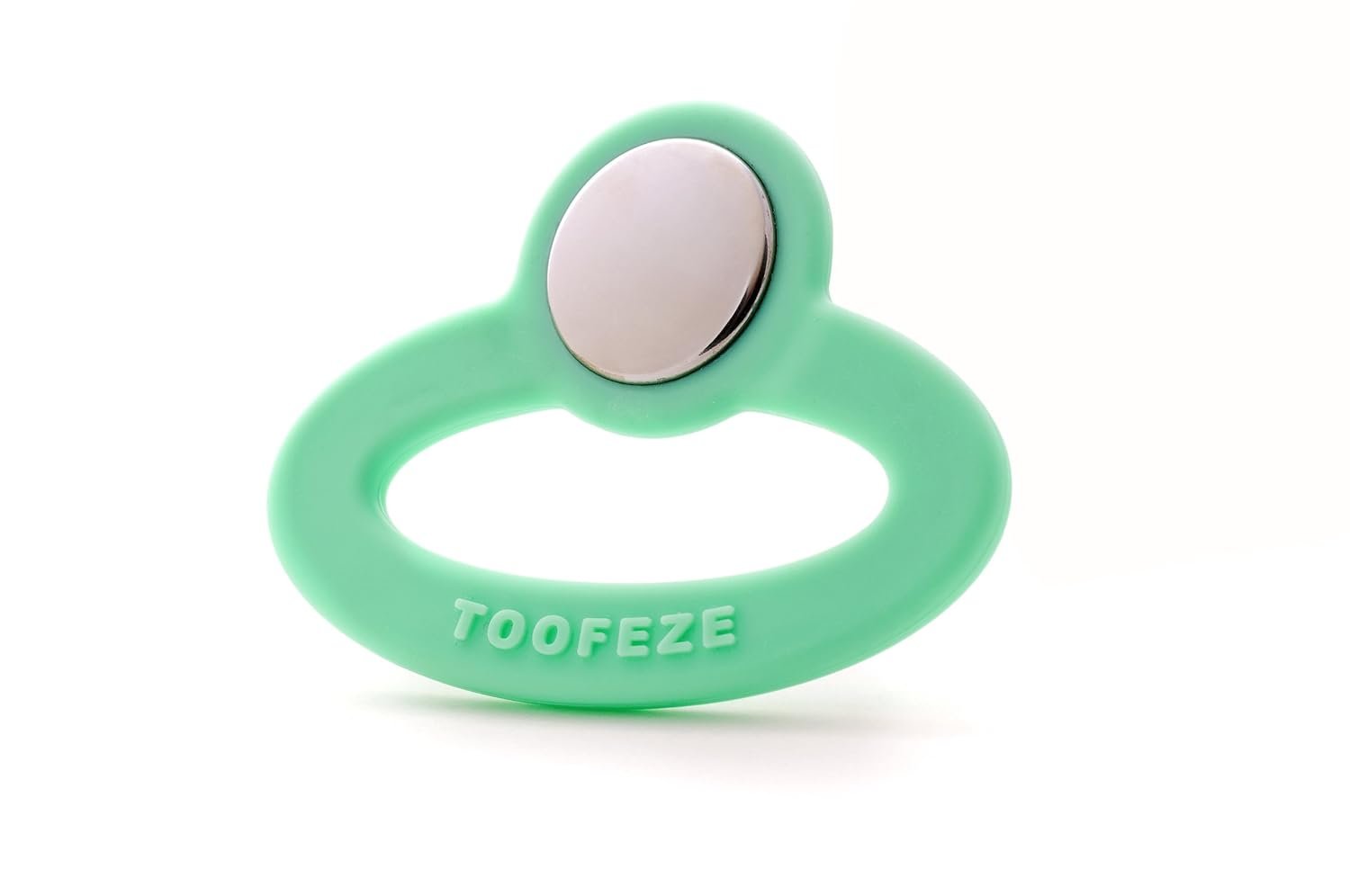 Ice Cold Baby Teether Toy Fast Pain Relief All Natural Silicone and Stainless Steel Ages 3 Mos+ (Mint Green)