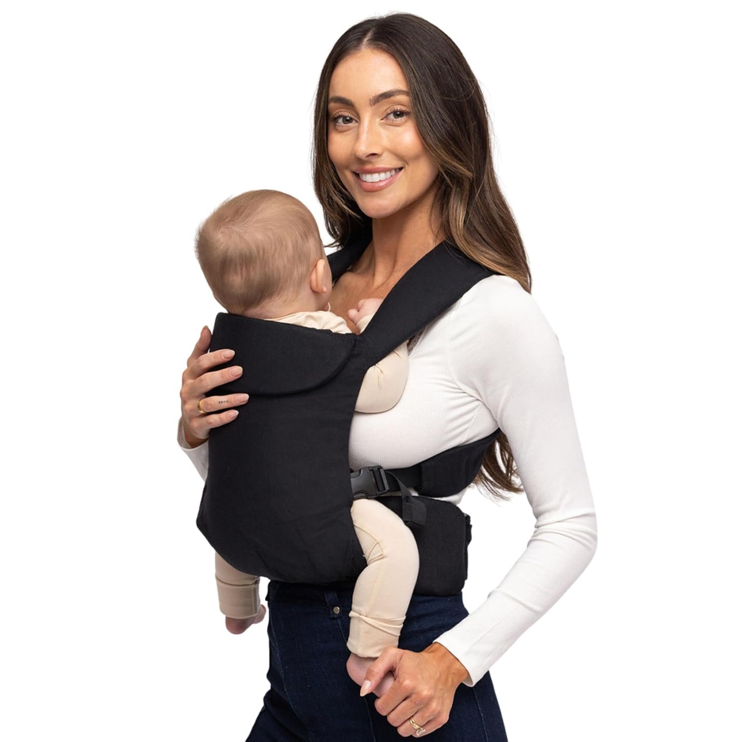 WildBird – Aerial Buckle Carrier – 2-24 Months – Large (L-4XL) Raven – Front or Back Carry – Cross Straps, Lumbar Support, Headrest – Hip Healthy – Baby Carrier – Baby Essentials – New Mom Gifts
