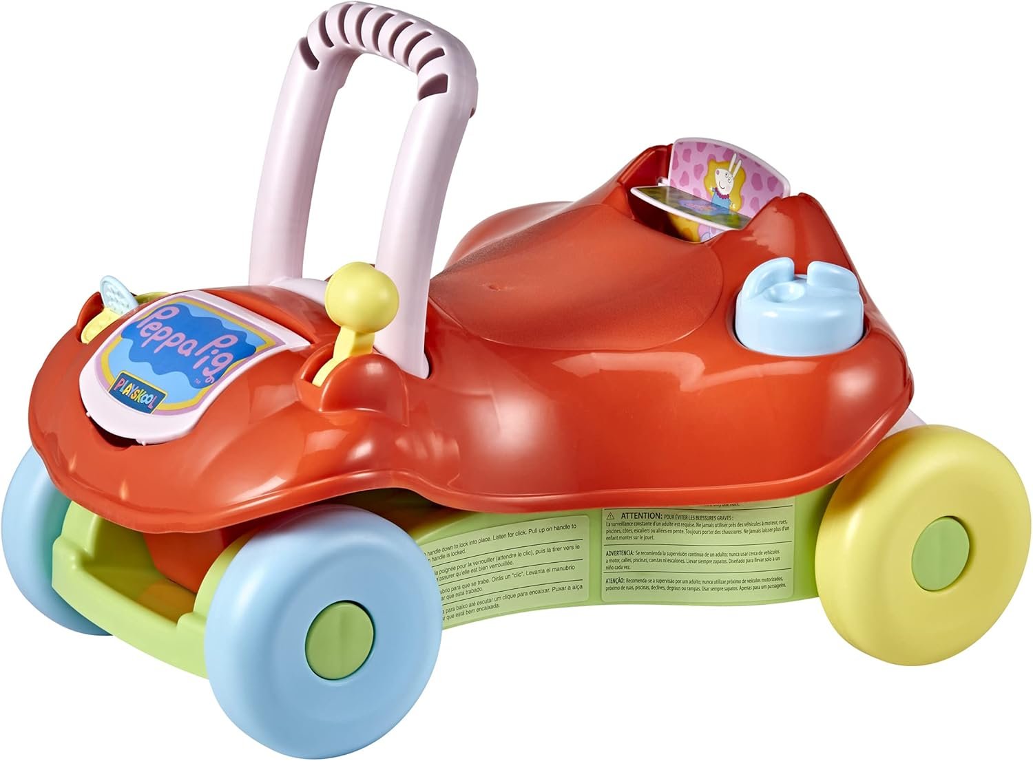 Playskool Step Start Walk ‘n Ride Peppa Pig Active 2-in-1 Ride-On and Walker Toy for Toddlers and Babies 9 Months and Up (Amazon Exclusive)