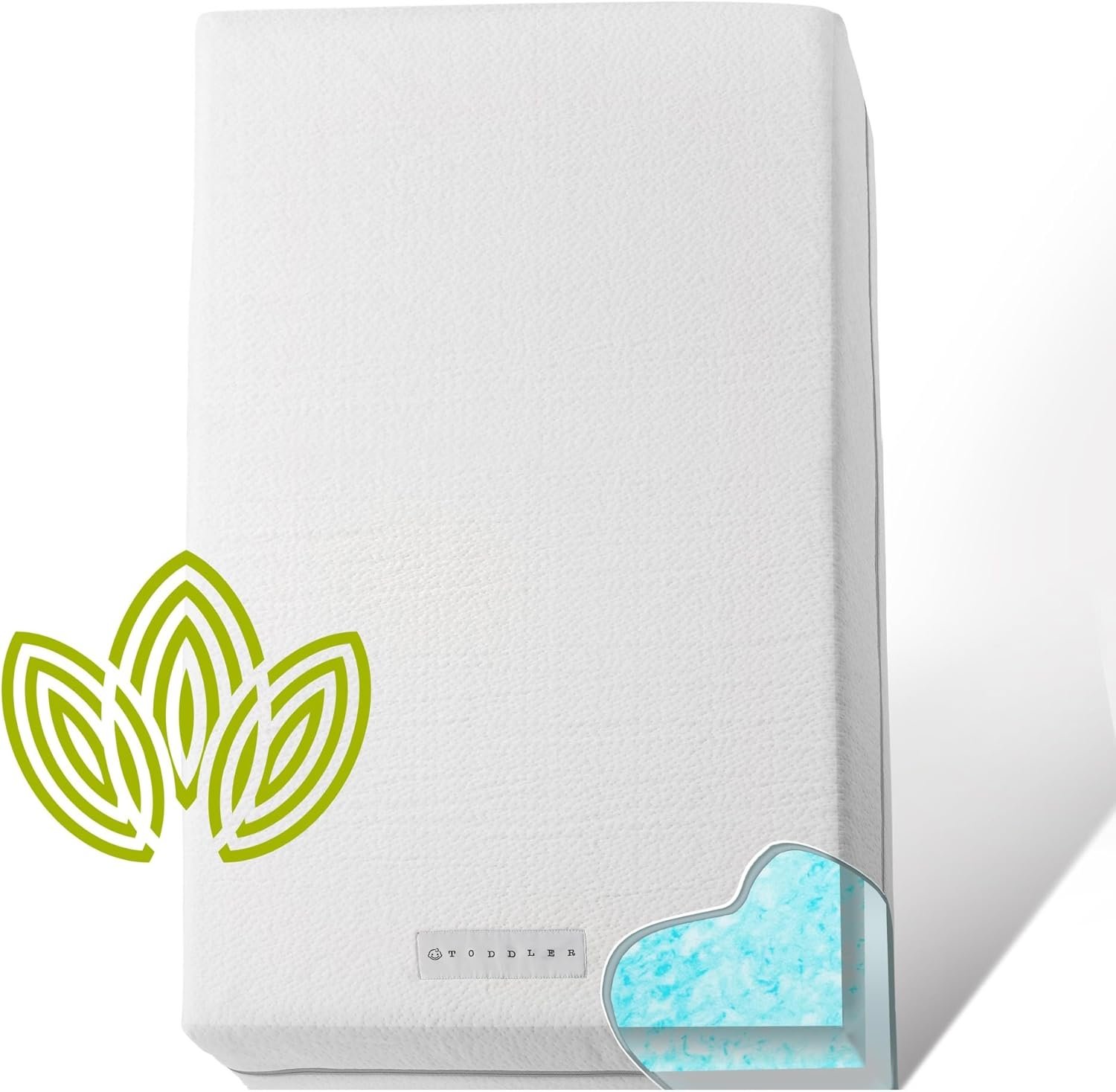Organic Cotton Covered 2-Sided Crib Mattress | Premium Memory Foam Hypoallergenic Light 2-in-1 Baby Mattress, Firm Support for Infant Soft CertiPUR Foam for Toddler, Waterproof & Washable | 52×27.5×4”