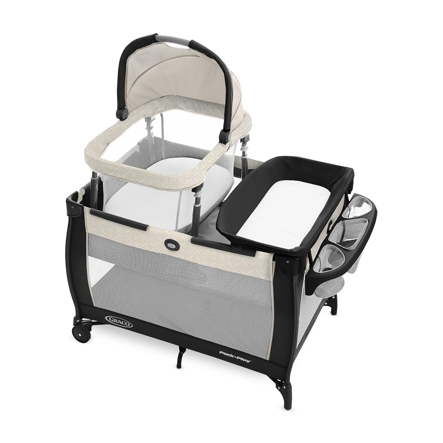 Graco Pack ‘n Play Day2Dream Travel Bassinet Playard Features Portable Bassinet Diaper Changer and More (Lo, Lo)