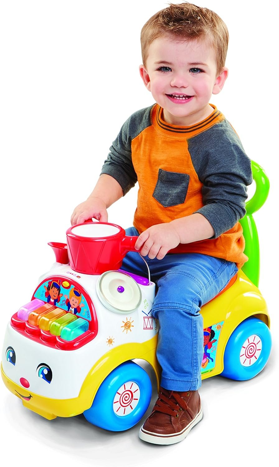 Little People Fisher-Price Music Parade Ride-On, White
